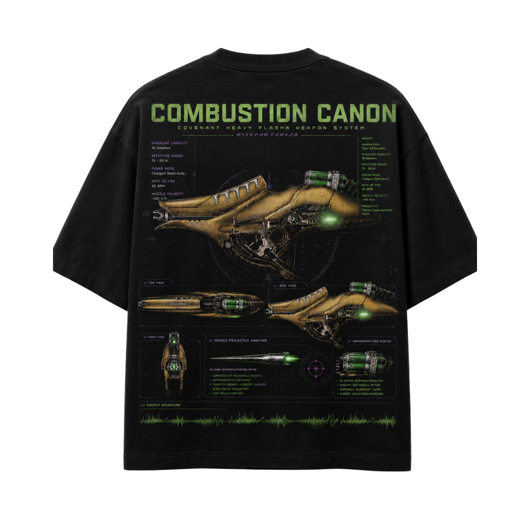 PLAYERA OVERSIZED - HALO - COVENANT - COMBUSTIBLE CANNON