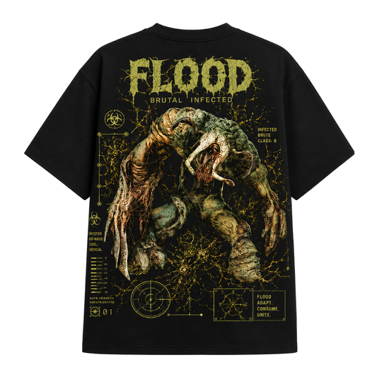 PLAYERA OVERSIZED - HALO - FLOOD - BRUTAL FLOOD