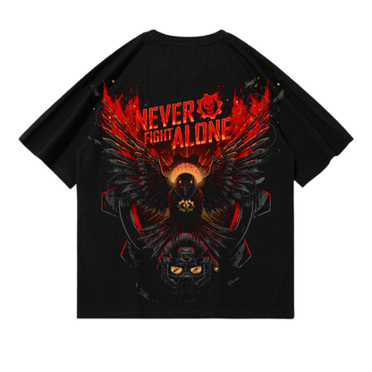 PLAYERA OVERSIZED - GEARS OF WAR - NEVER FIGHT ALONE