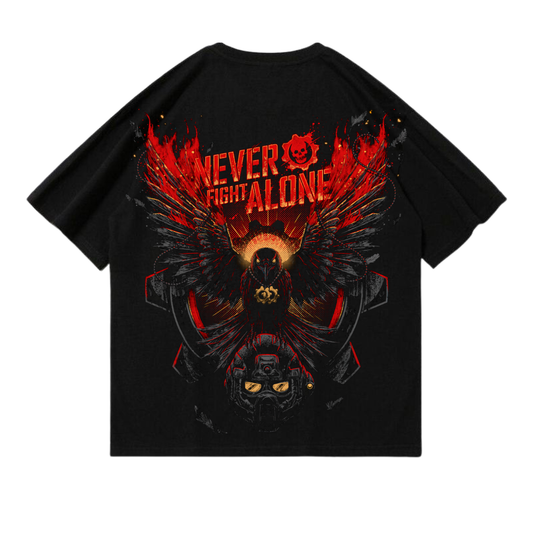 PLAYERA OVERSIZED - GEARS OF WAR - NEVER FIGHT ALONE